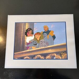 90s Disney Lithograph Hunchback of Notre Dame Unisex 11x14 Multi 1997 Exclusive